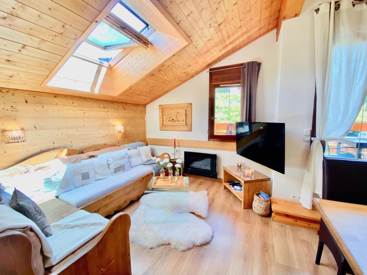 Appartamento Appt 3CH, au pied des pistes à la déco soignée Flumet Esterno foto